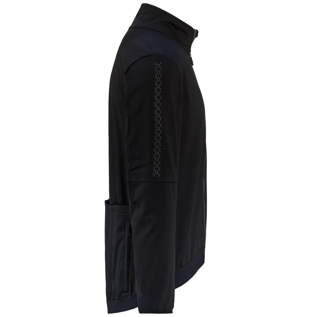 Black Men's Waterproof Cycling Jacket for Winter Performance main