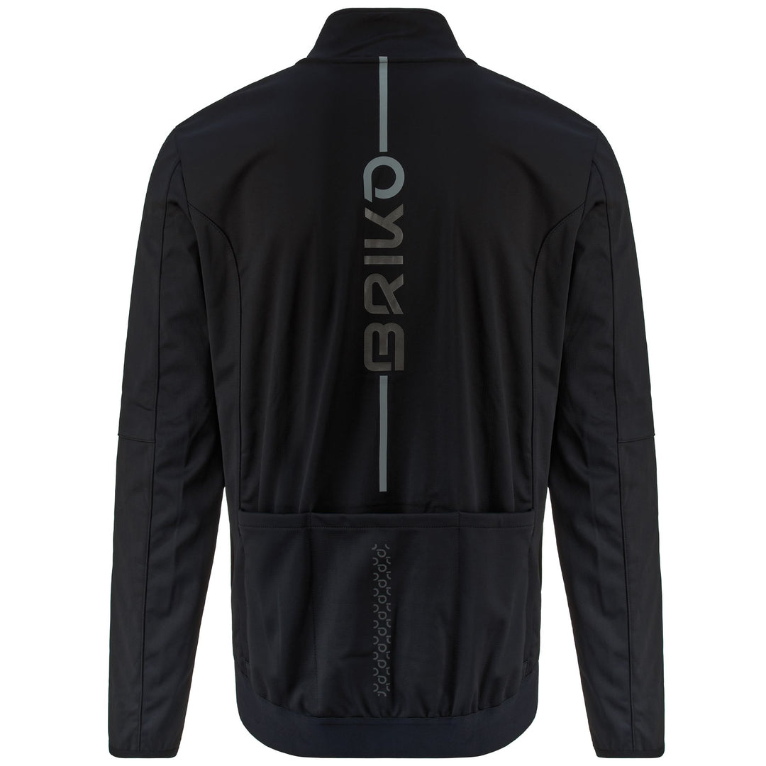 Black Men's Waterproof Cycling Jacket for Winter Performance main