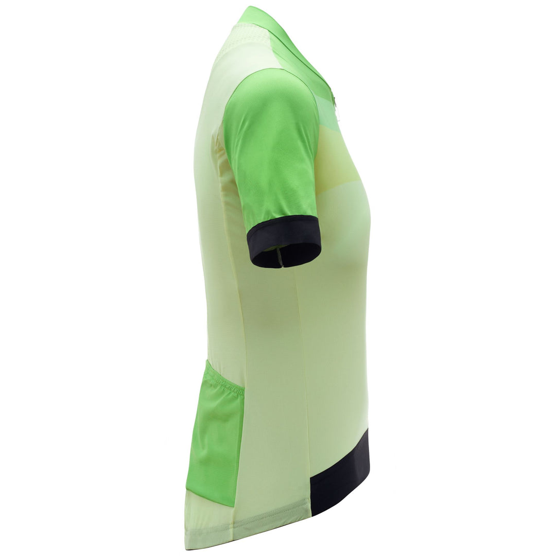 Yellow Women's Lightweight Cycling Jersey with Silicone Grip main