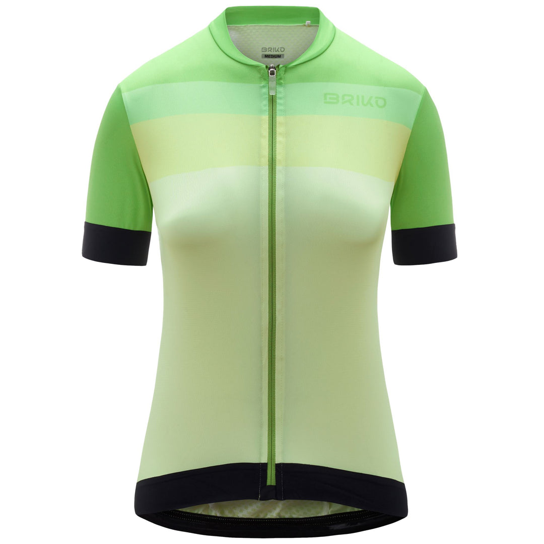 Yellow Women's Lightweight Cycling Jersey with Silicone Grip 01