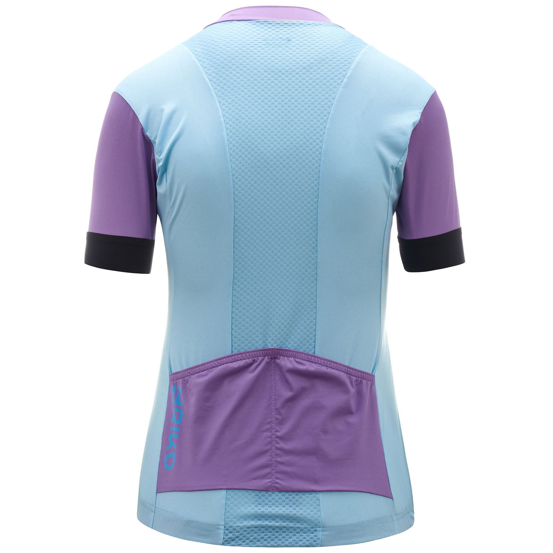 Maillot de cyclisme léger bleu pour femme, en tissu respirant main