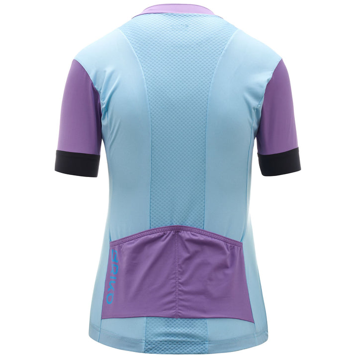 Maillot de cyclisme léger bleu pour femme, en tissu respirant 3