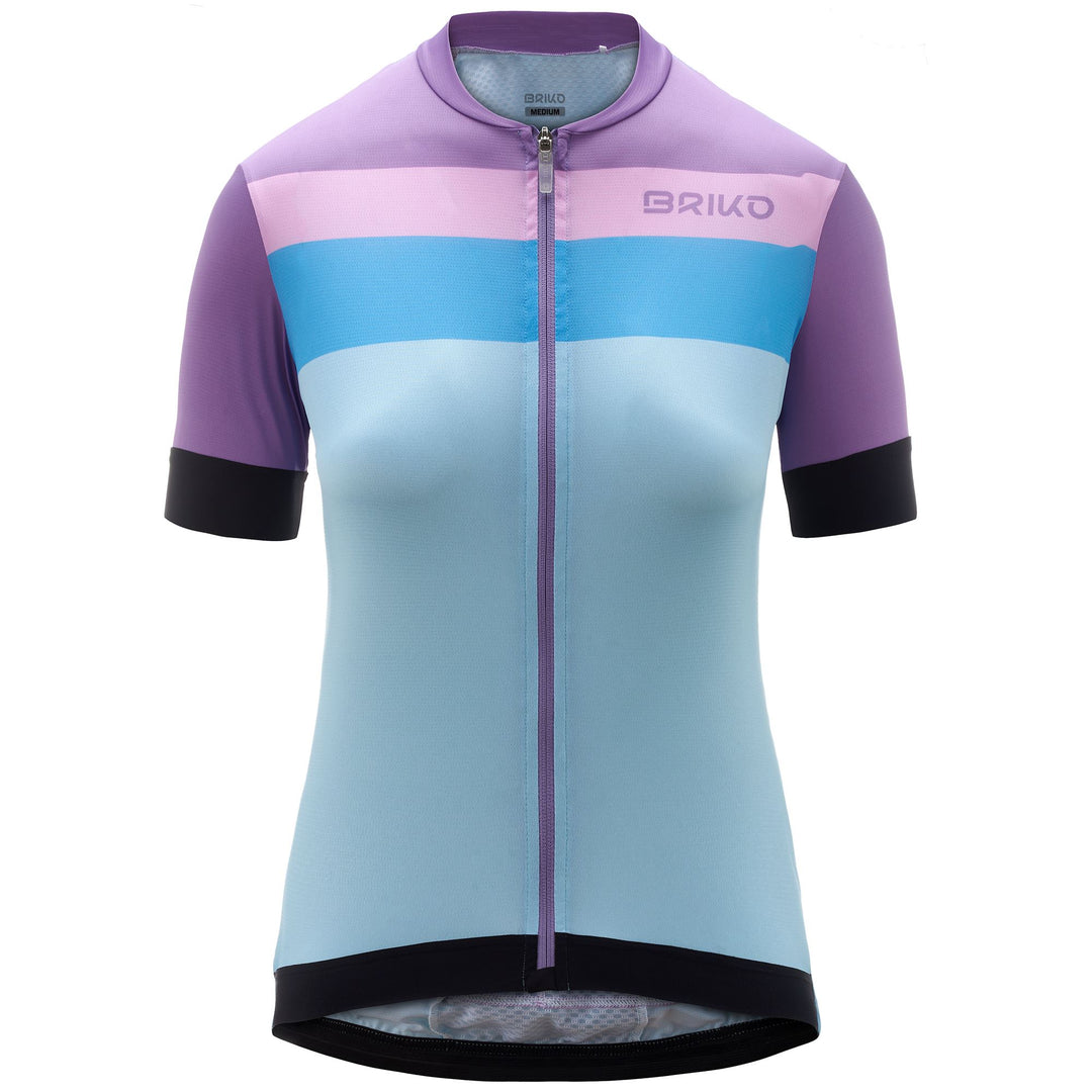 Blue Women's Lightweight Cycling Jersey with Breathable Fabric 01