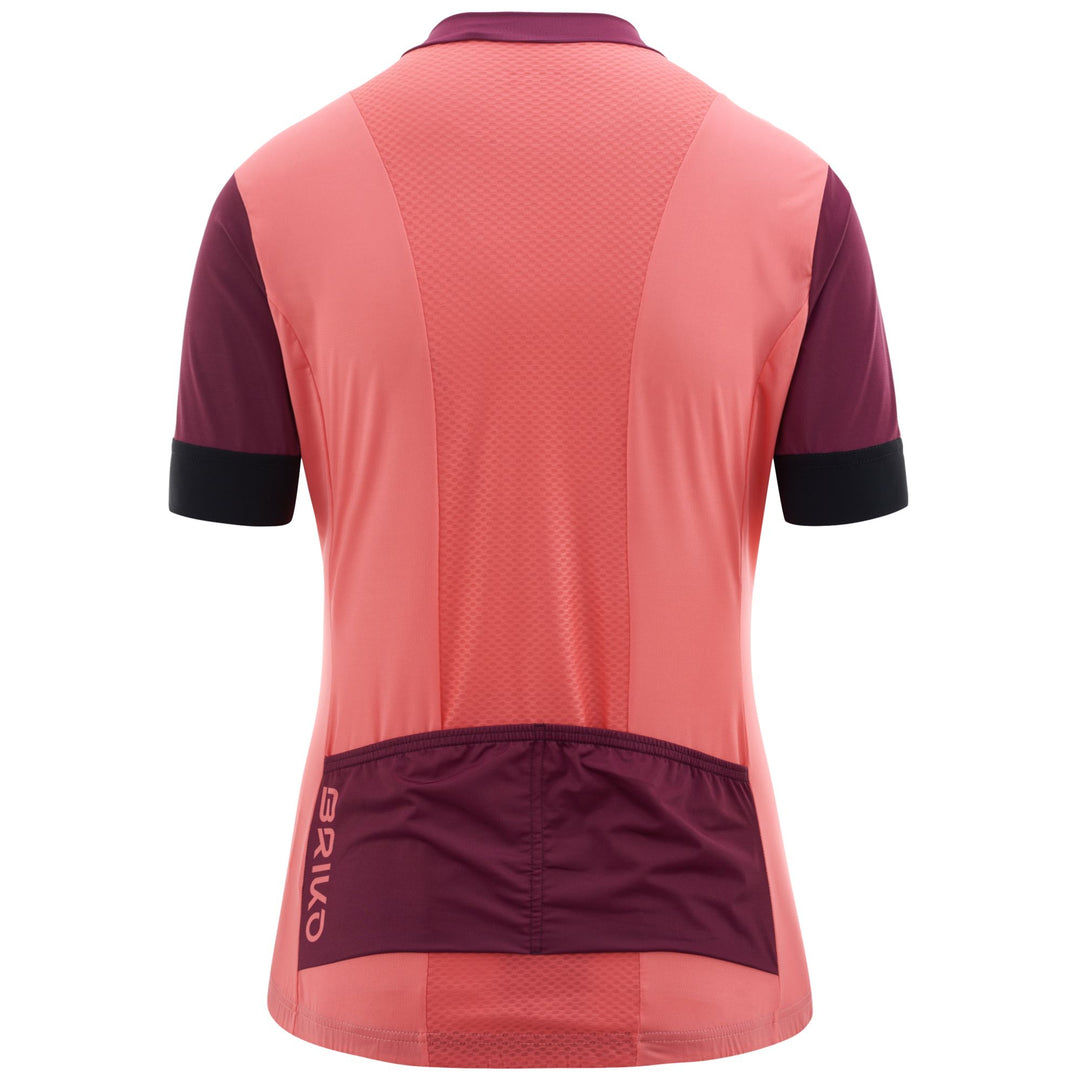Red Women's Lightweight Cycling Jersey with Three Back Pockets main