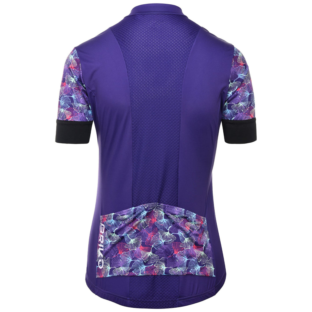 Maglia da ciclismo leggera da donna viola con grip in silicone main