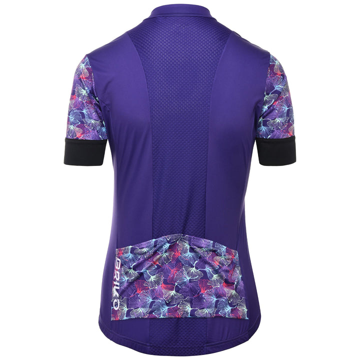 Maglia da ciclismo leggera da donna viola con grip in silicone 2