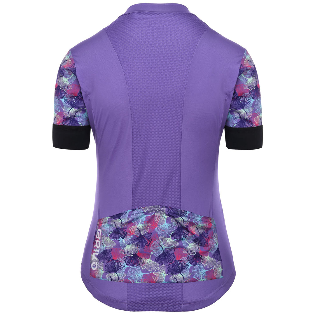 Maillot de cyclisme léger violet pour femme avec poignées en silicone main
