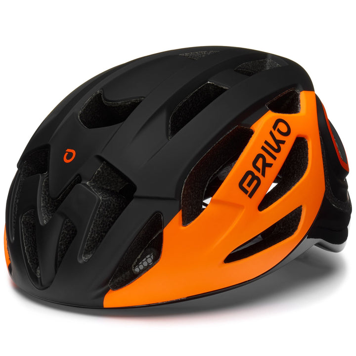Casco da ciclismo unisex nero e arancione con ventilazione 1