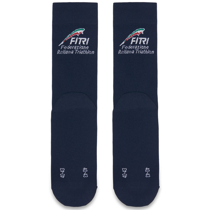 BRIKO FITRI SOCKS 23CM - Socks - Crew Sock - Unisex - Blue Iris-White 3