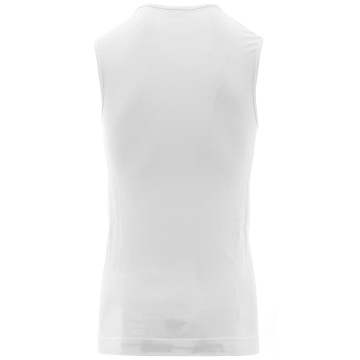 Maillot de cyclisme unisexe blanc sans manches avec tissu de compression 3