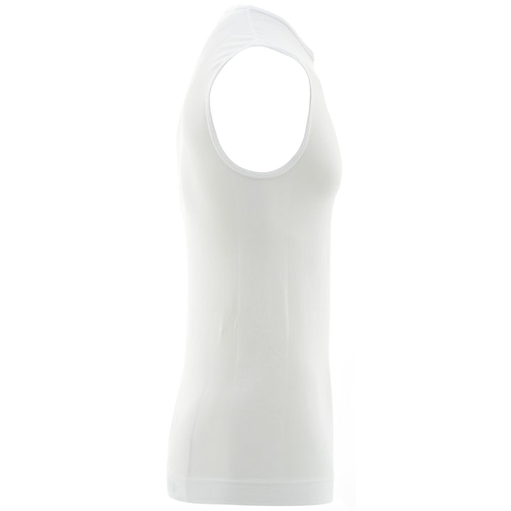 Maillot de cyclisme unisexe blanc sans manches avec tissu de compression 2