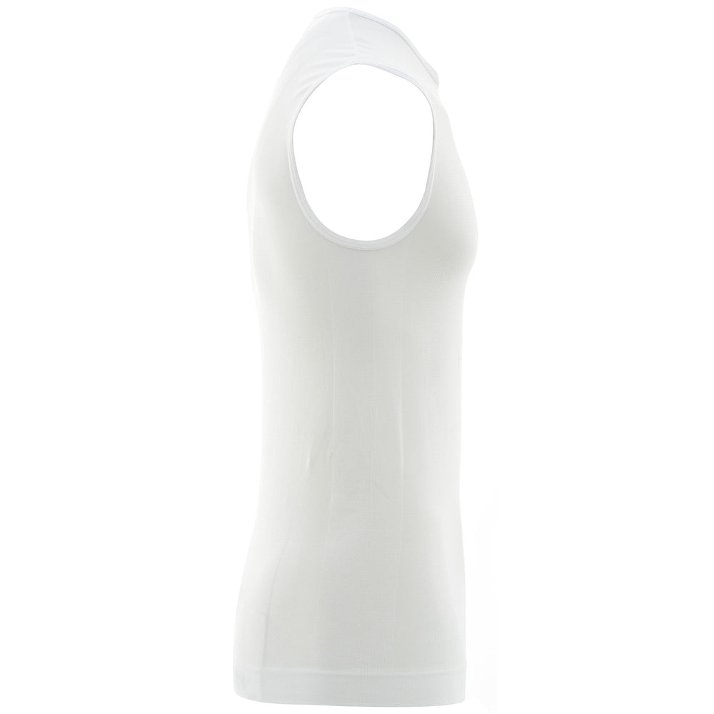 Maillot de cyclisme unisexe blanc sans manches avec tissu de compression 02