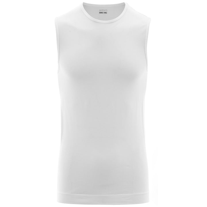 Maillot de cyclisme unisexe blanc sans manches avec tissu de compression 1