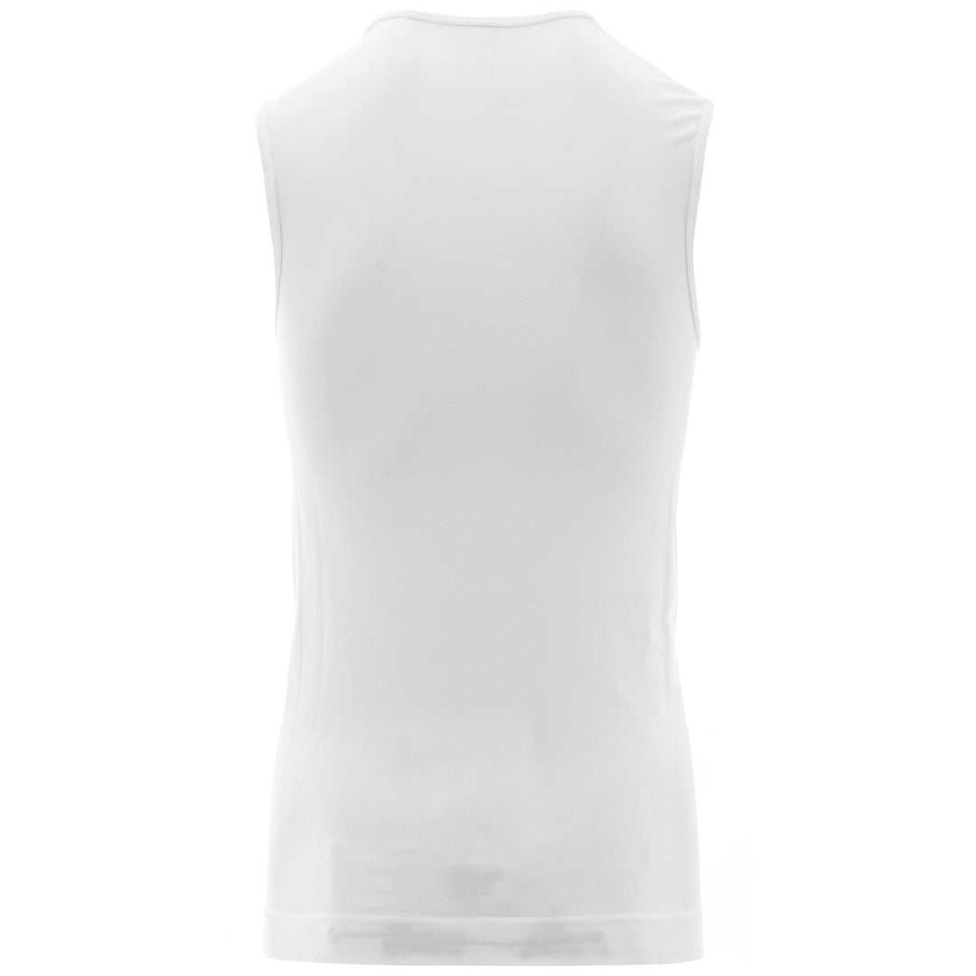 Unisex White Sleeveless Cycling Jersey with Compression Fabric main