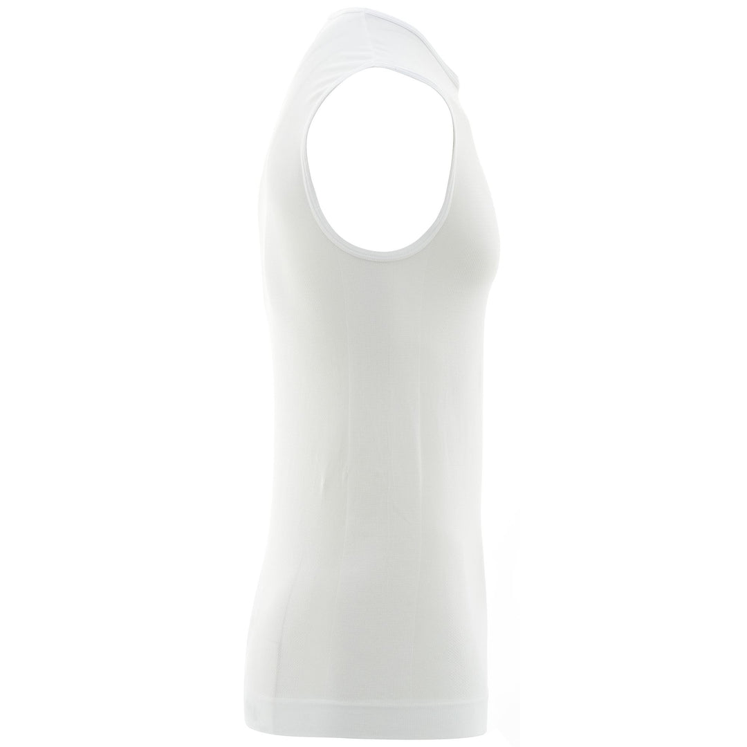 Unisex White Sleeveless Cycling Jersey with Compression Fabric main