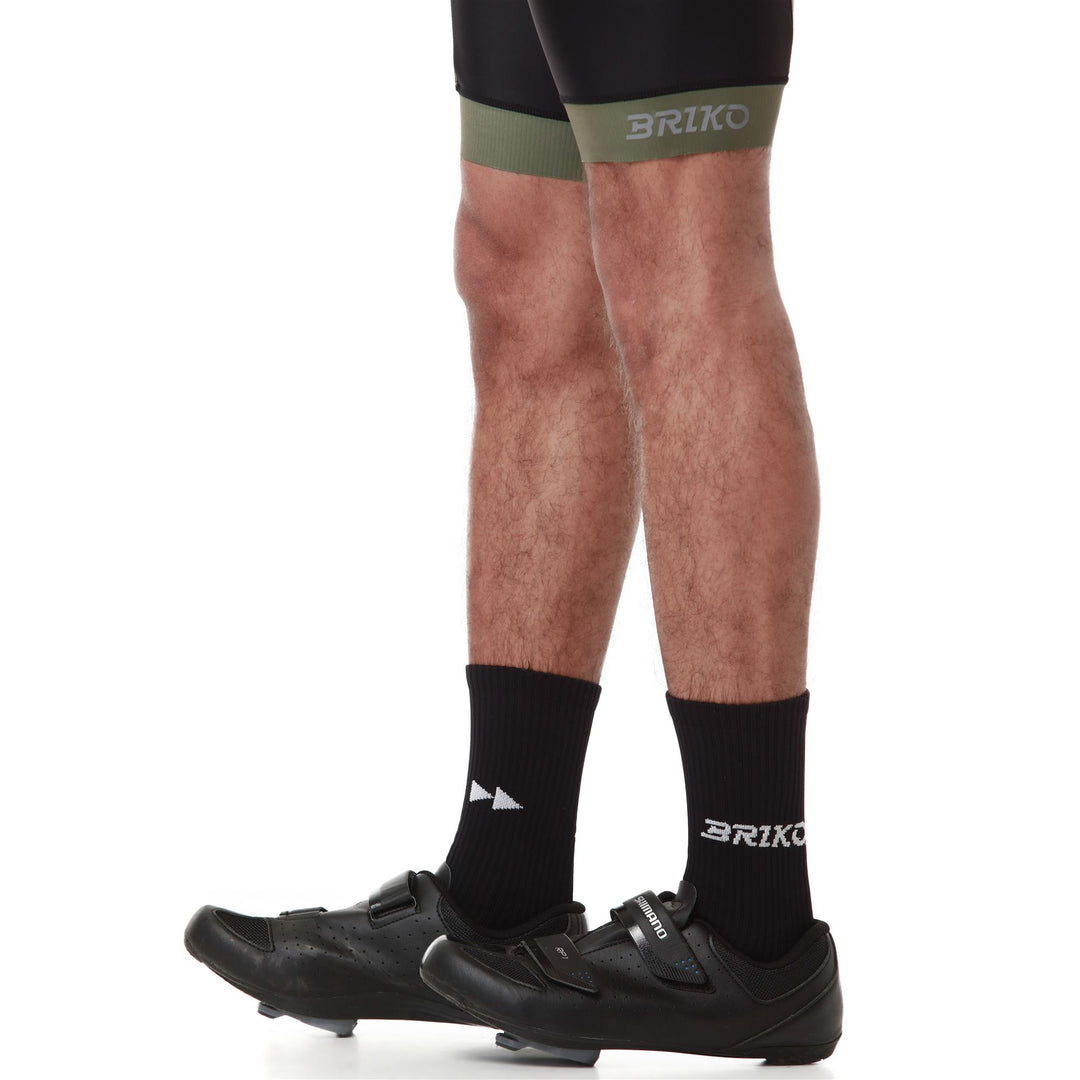 Unisex White and Violet Crew Socks for Cycling main