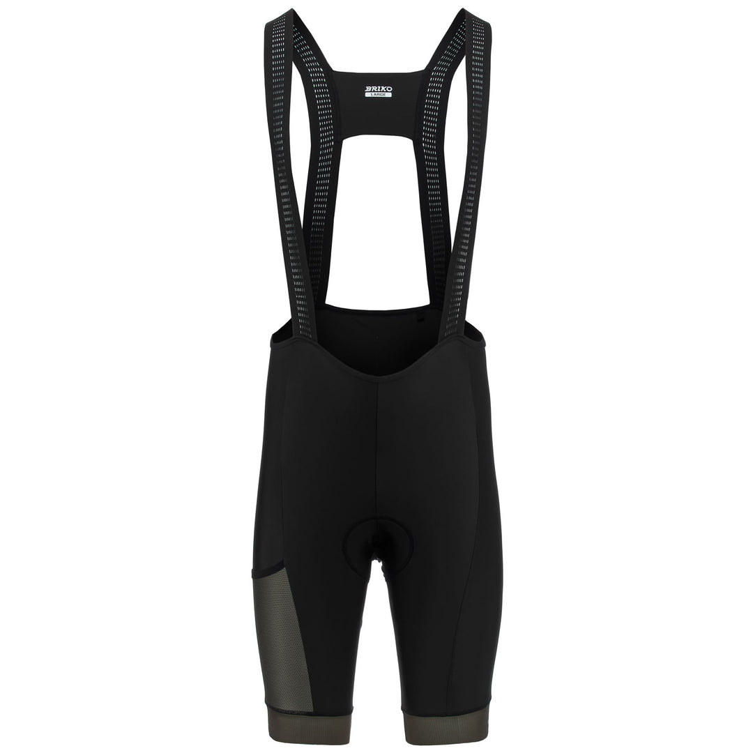 Pantaloncini da ciclismo con bretelle imbottiti da uomo neri 01
