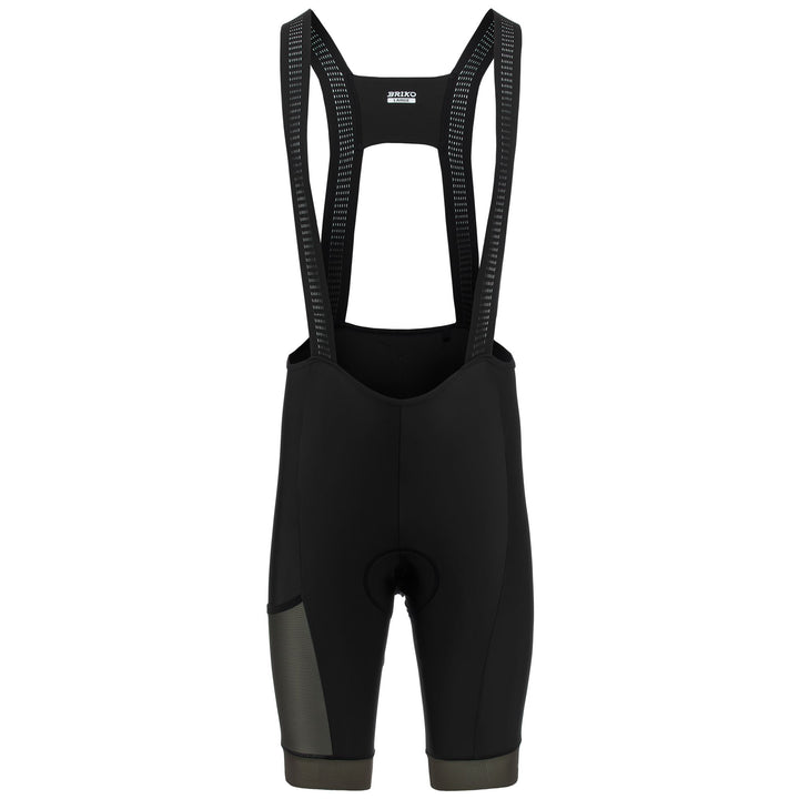 Pantaloncini da ciclismo con bretelle imbottiti da uomo neri 1