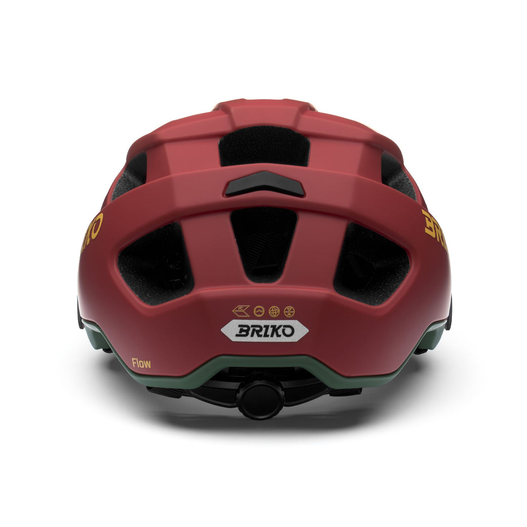 Casque de vélo unisexe marron et vert avec visière réglable main