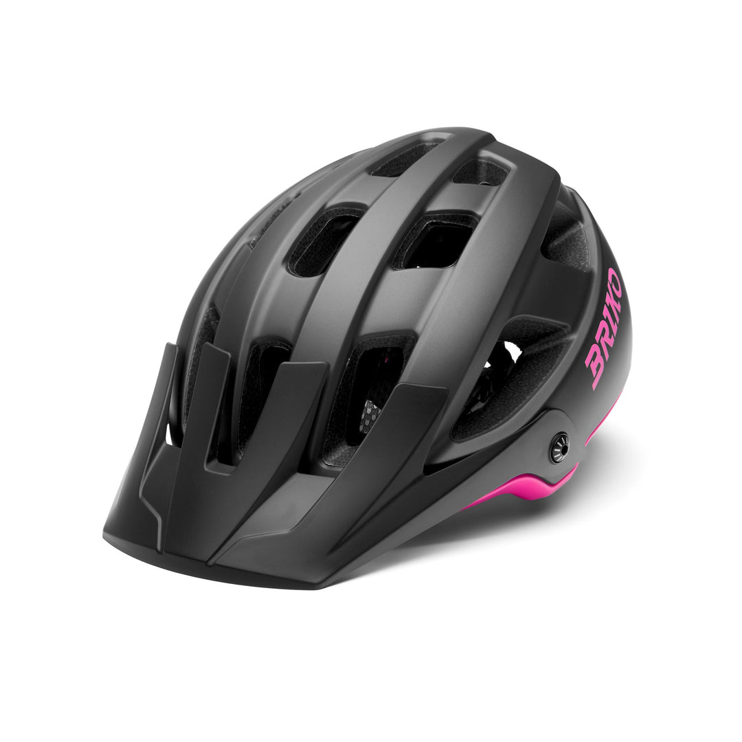 Casque de vélo de montagne unisexe marron et rose avec ventilation 01