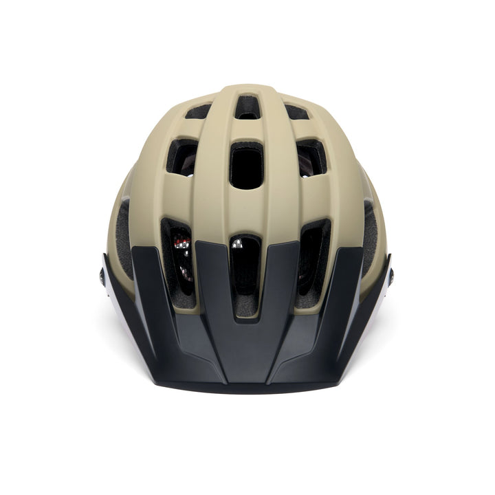 Casco da mountain bike unisex giallo e marrone con ventilazione 3