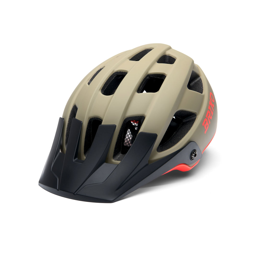 Unisex Yellow and Brown Mountain Bike Helmet with Ventilation 01