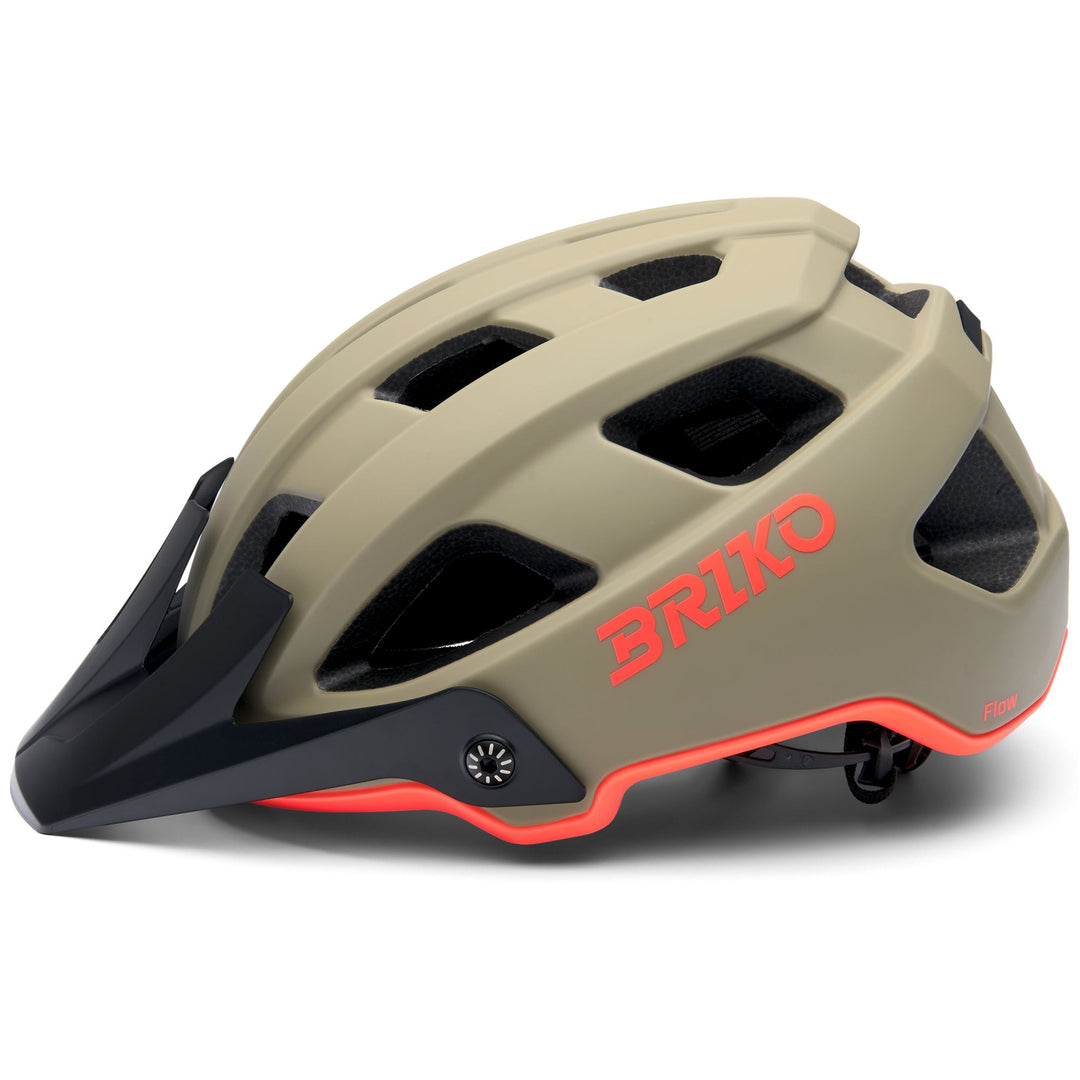 Casco da mountain bike unisex giallo e marrone con ventilazione main