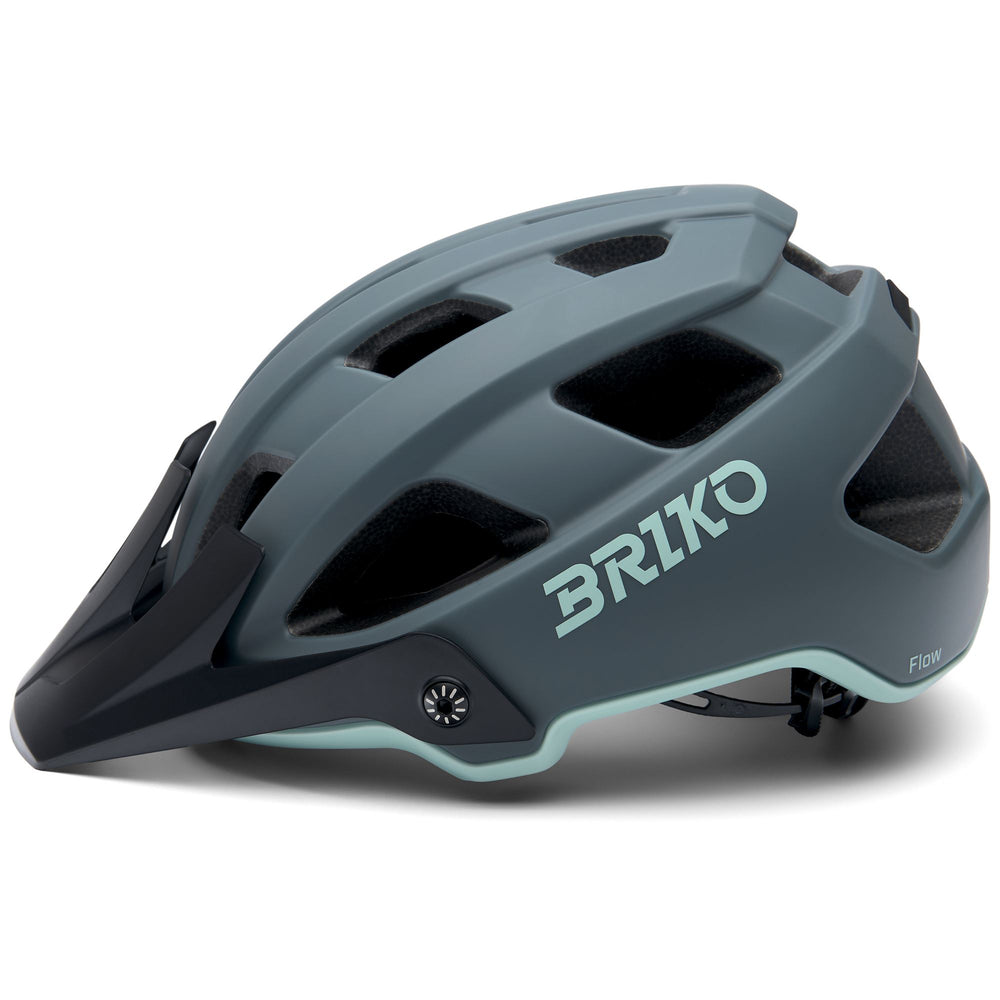 Unisex Grey and Green Mountain Bike Helmet with Ventilation and Padding 02