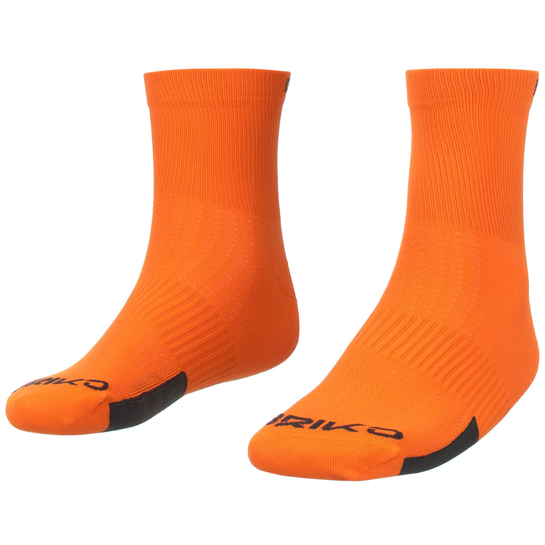 Unisex Orange Cycling Ankle Socks with Breathability and Compression 01