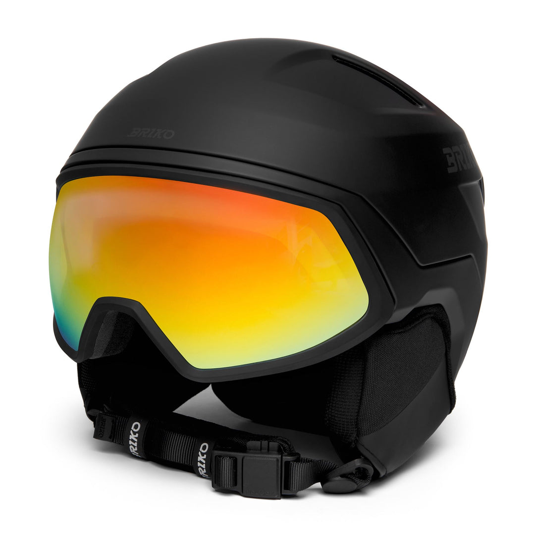Casco da sci unisex nero con visiera integrata e protezione avanzata 01
