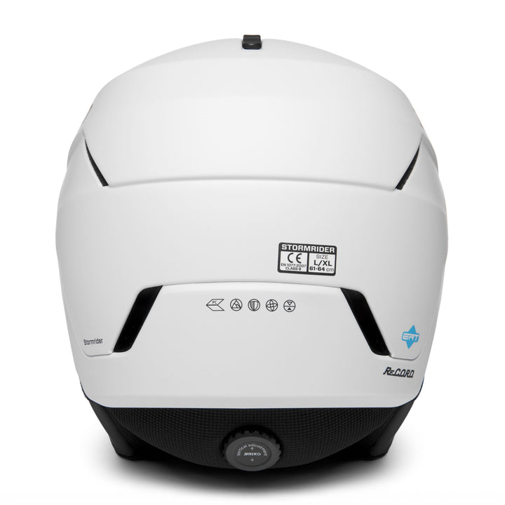 Casco da sci unisex nero e bianco con visiera integrata 4