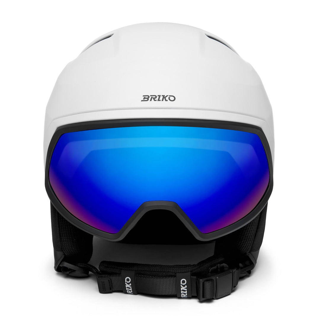 Casco da sci unisex nero e bianco con visiera integrata main