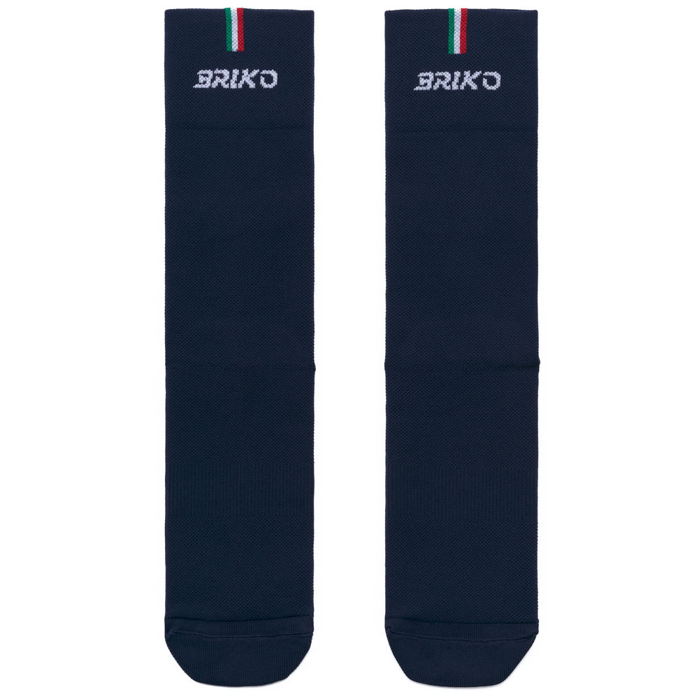 Unisex Blue and White Crew Socks for Triathlon 02