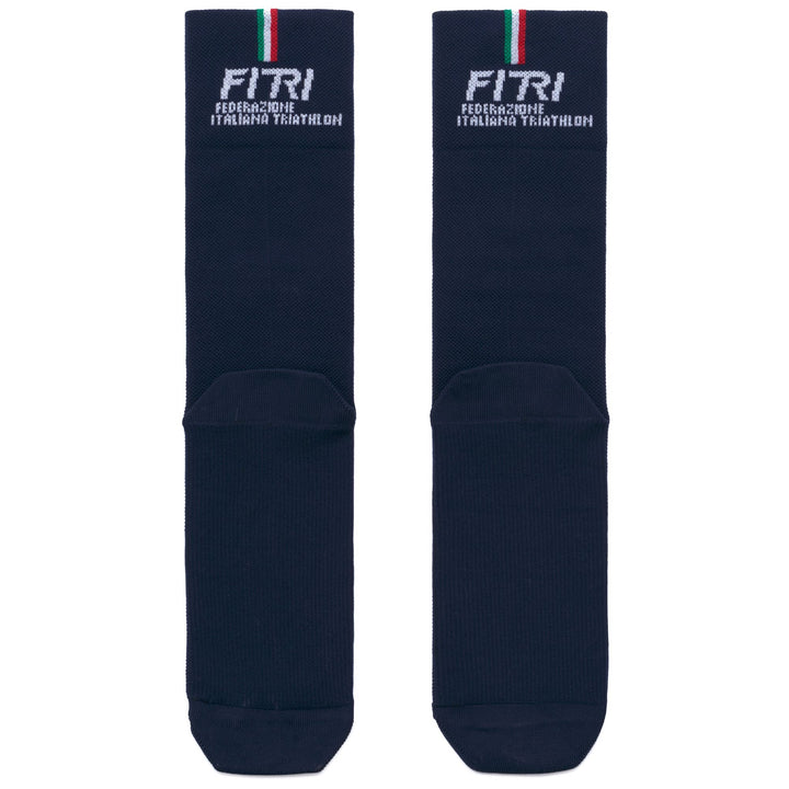 Unisex Blue and White Crew Socks for Triathlon 3