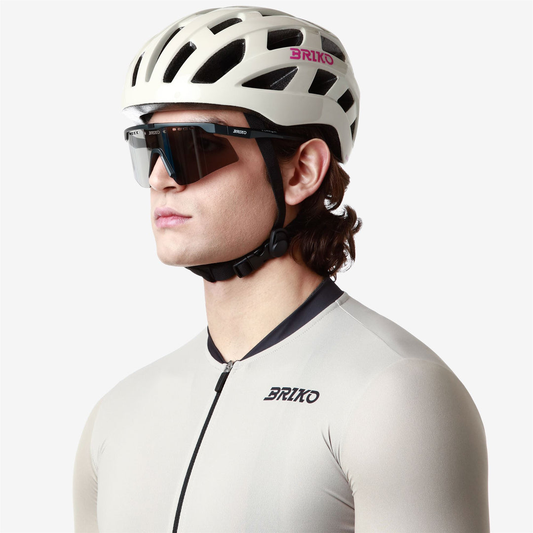 Unisex Beige and Pink Cycling Helmet with Ventilation and Padding main