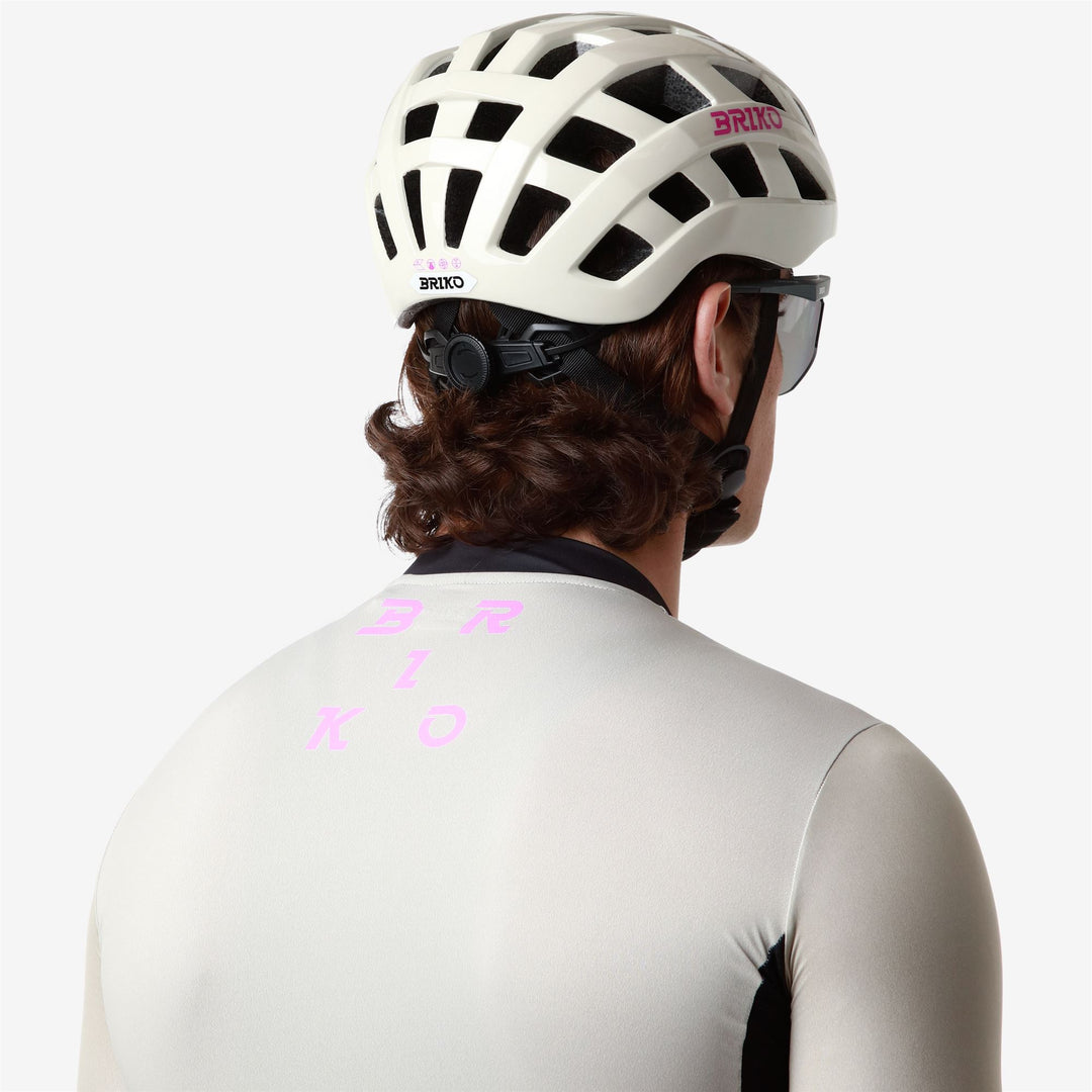 Unisex Beige and Pink Cycling Helmet with Ventilation and Padding main