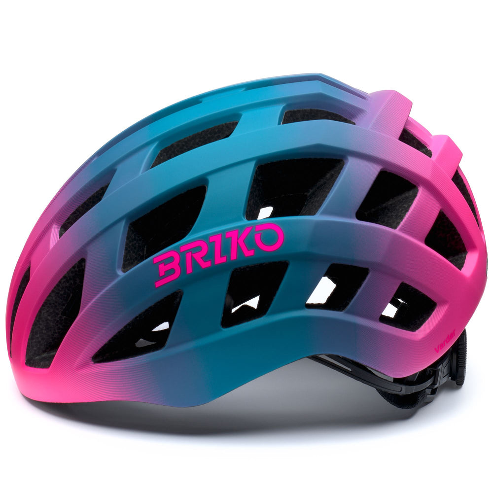 Unisex Blue and Pink Cycling Helmet with Ventilation and Reflectivity 02