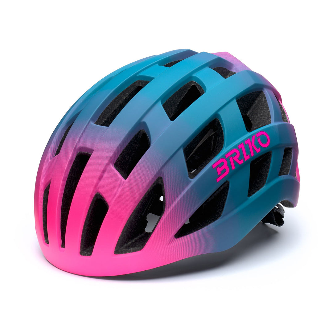 Unisex Blue and Pink Cycling Helmet with Ventilation and Reflectivity 01
