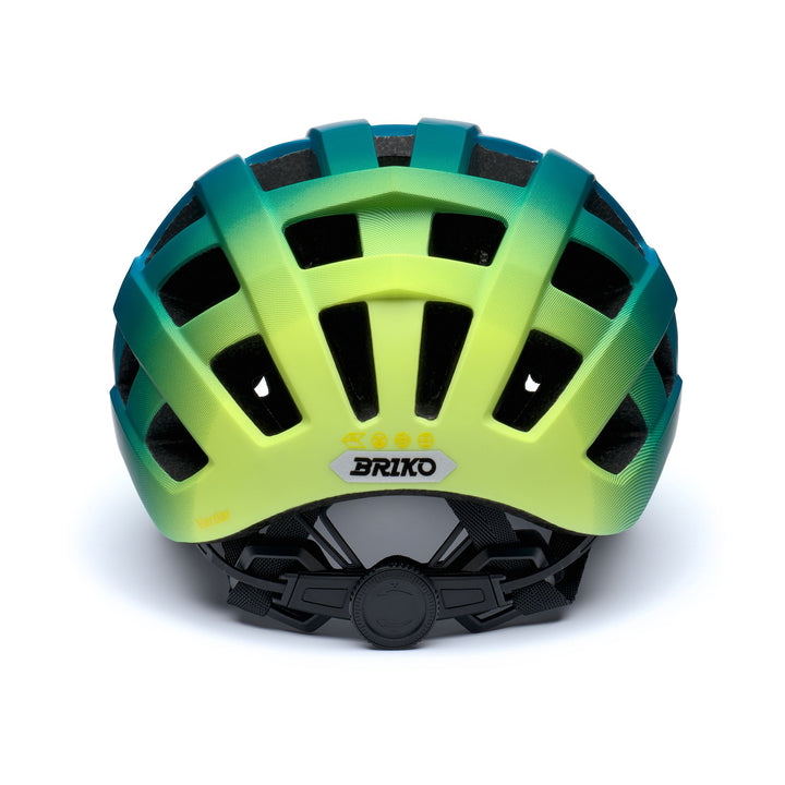 Unisex Blue and Yellow Cycling Helmet with Ventilation Features 4
