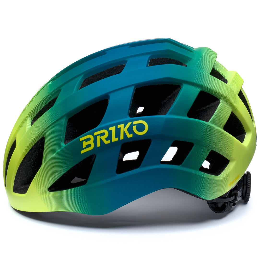 Unisex Blue and Yellow Cycling Helmet with Ventilation Features main