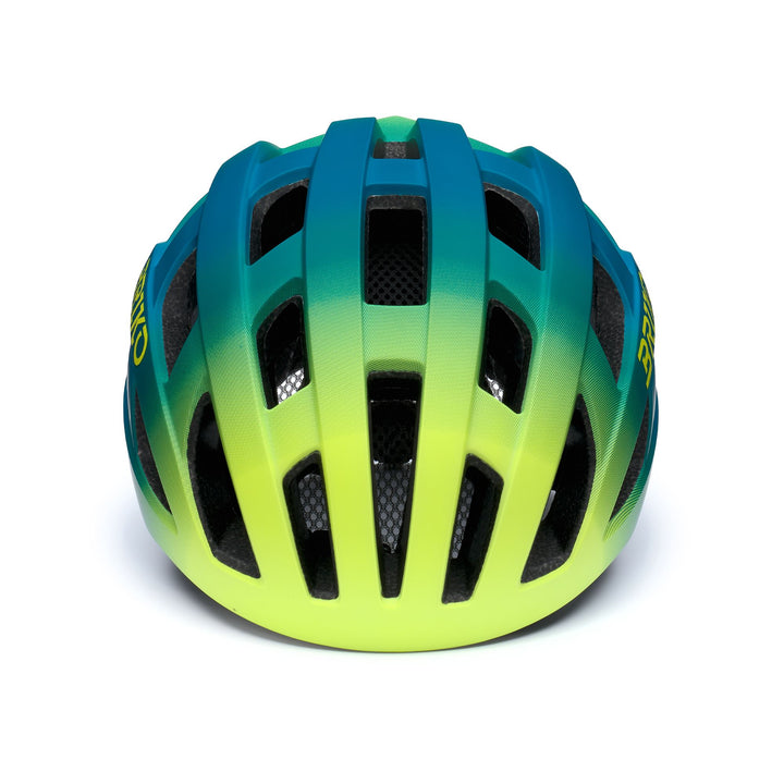 Unisex Blue and Yellow Cycling Helmet with Ventilation Features 3