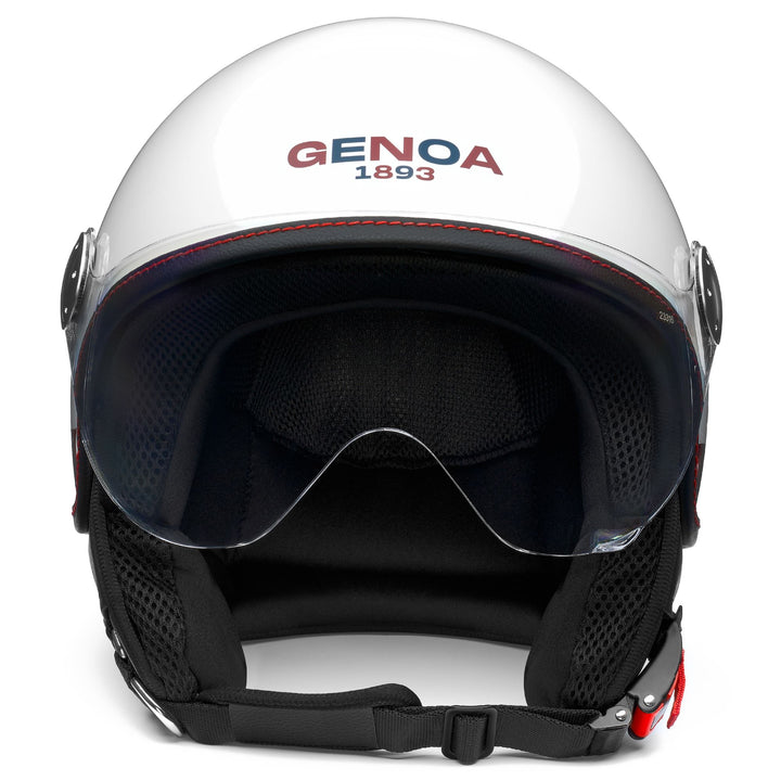 Unisex White and Red Demijet Helmet for Motor Racing 3
