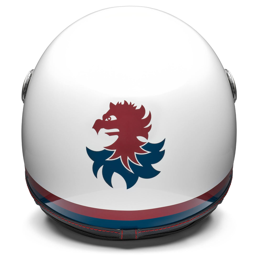 Unisex White and Red Demijet Helmet for Motor Racing main