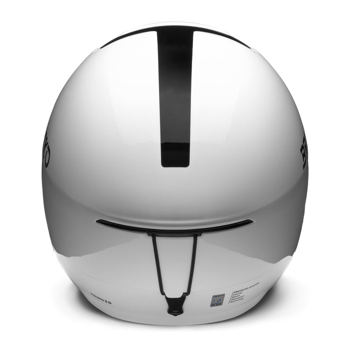 Casco da sci unisex grigio e bianco per le gare 4