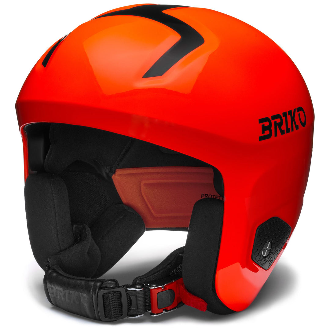 Casque de ski unisexe rouge et orange pour la compétition 01