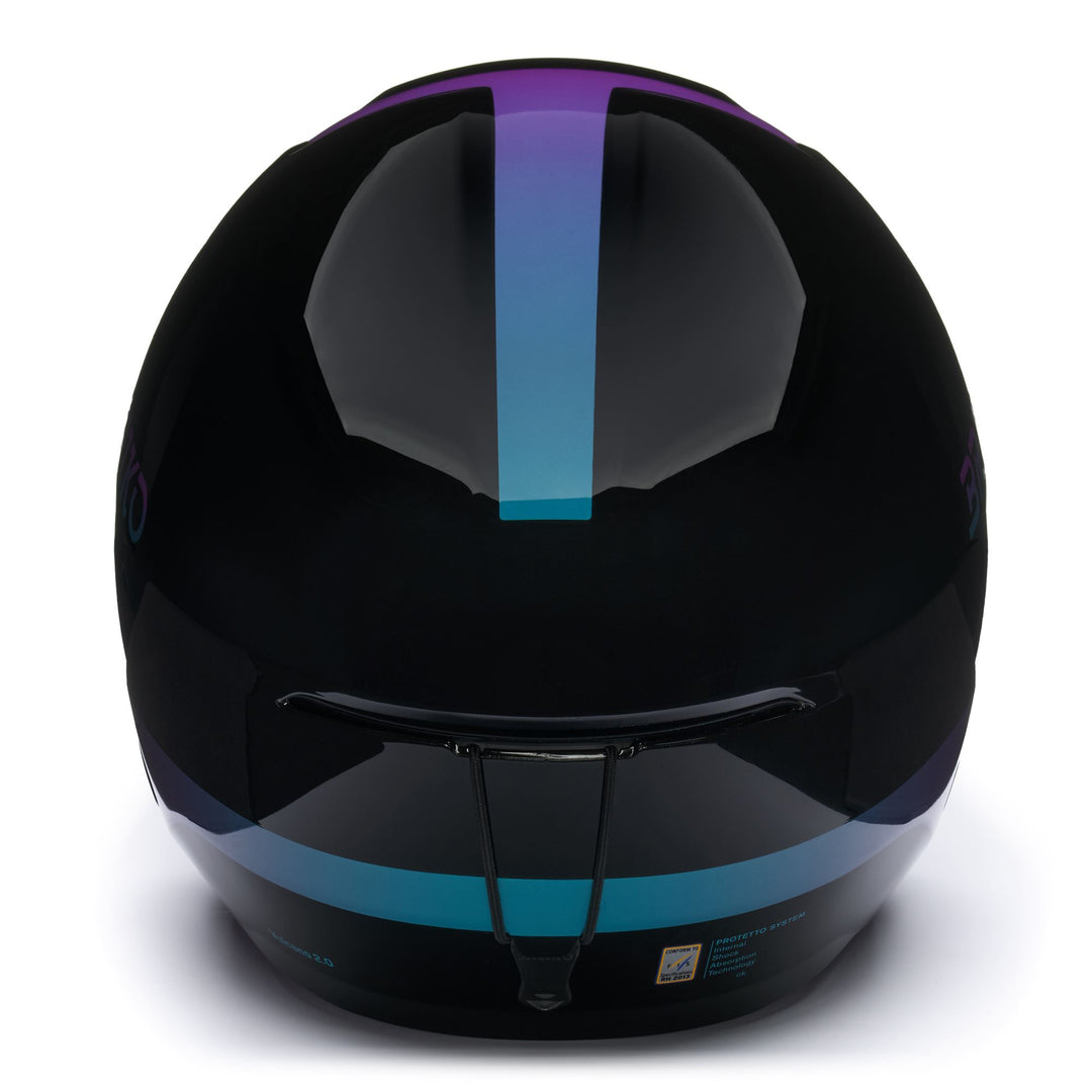 Casque de ski unisexe violet et noir pour la Coupe du monde main