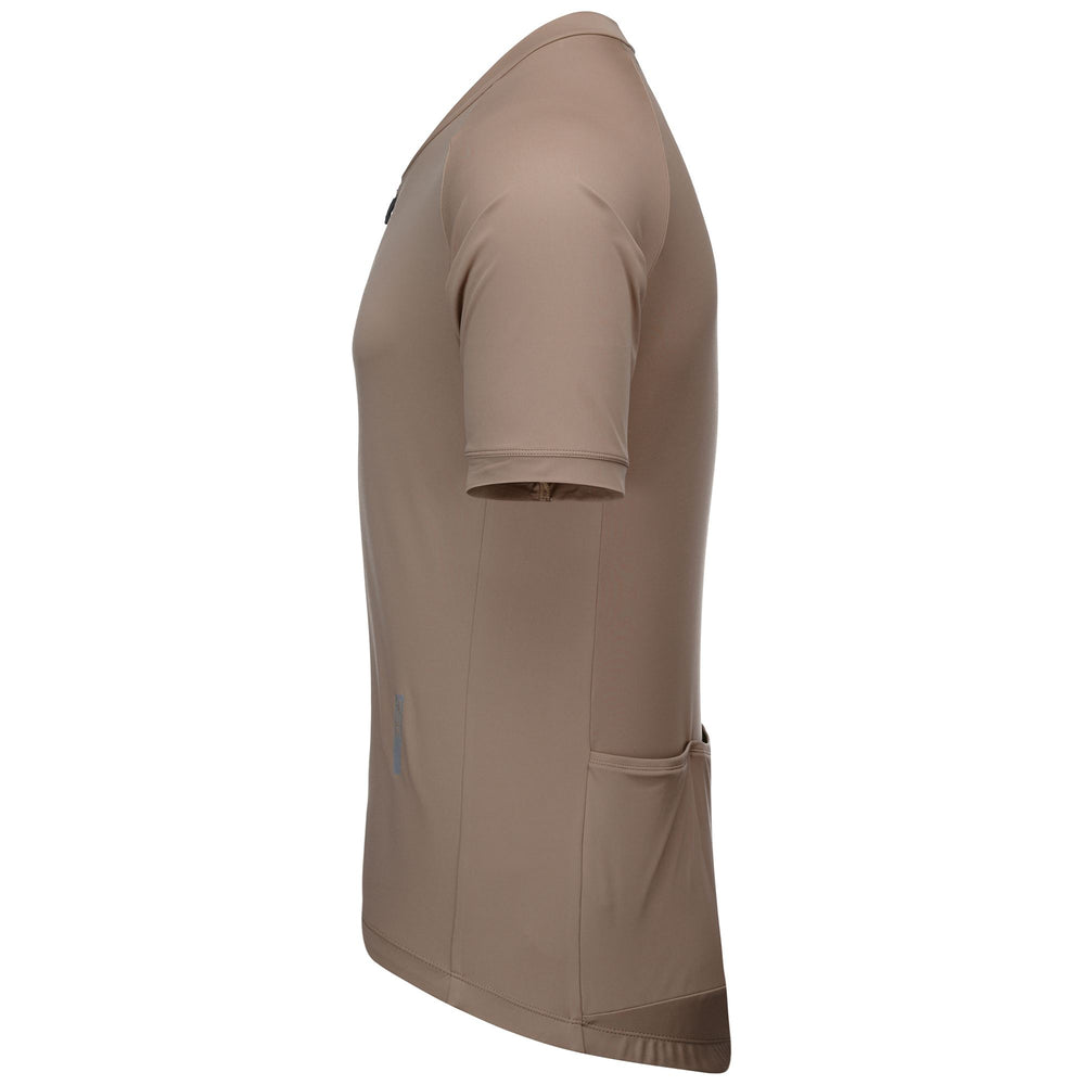 Maillot de cyclisme marron pour homme, idéal pour la route et le gravel. 02