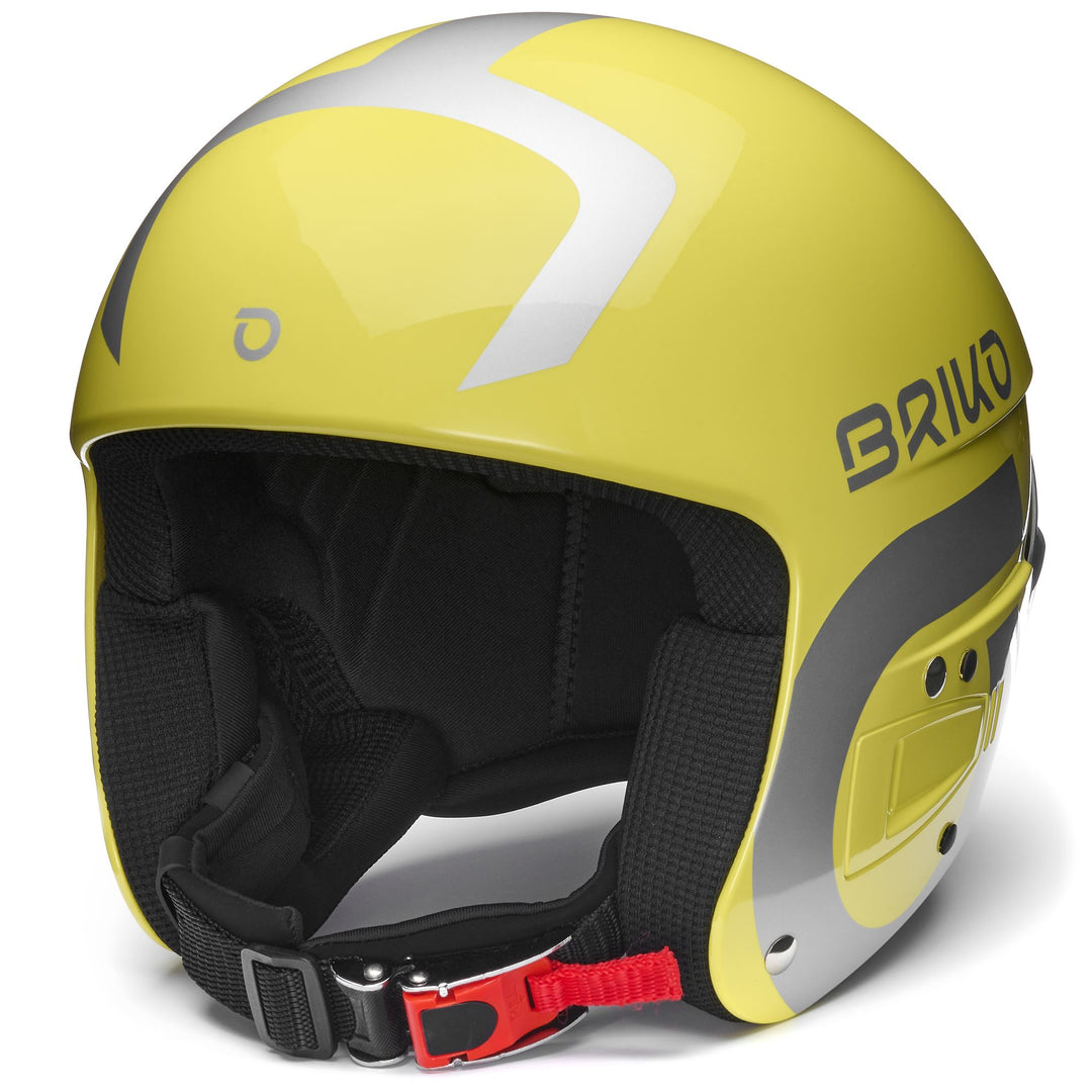 Casco da sci unisex verde e giallo con sistema di assorbimento degli urti 01