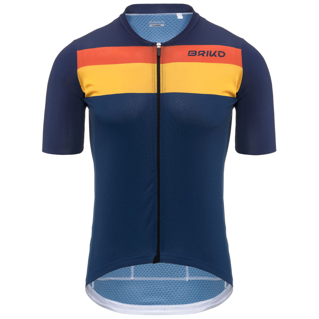 Maglia da ciclismo da uomo blu con traspirabilità e vestibilità ergonomica 01