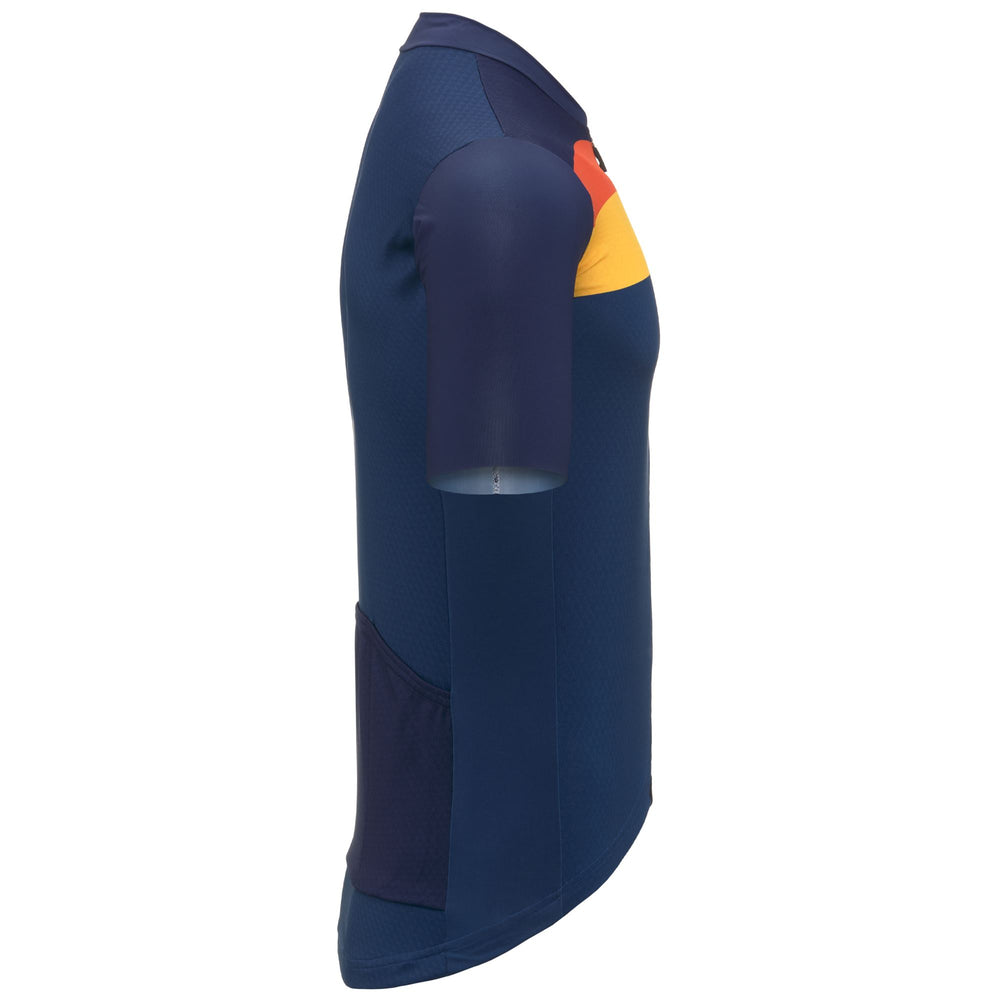 Maglia da ciclismo da uomo blu con traspirabilità e vestibilità ergonomica 02